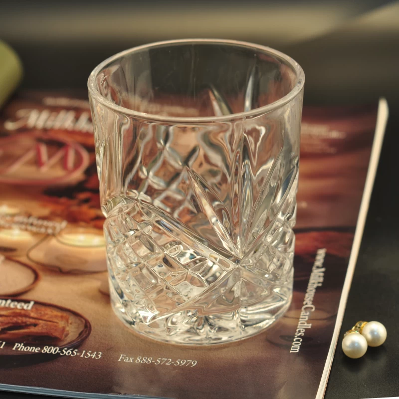 Delicate home glass candle holder glass cup for drinking