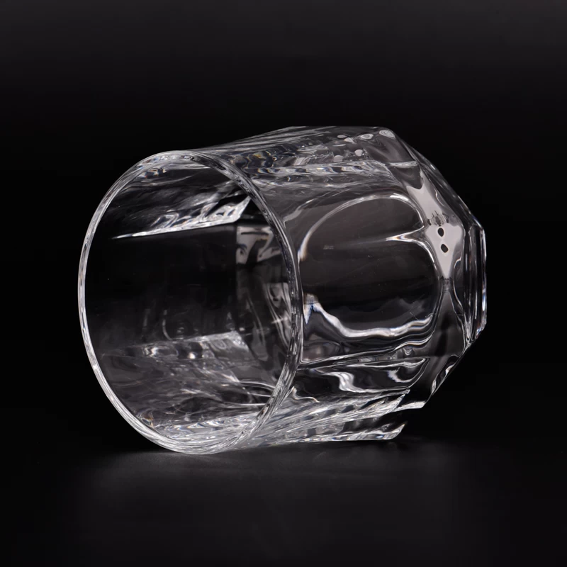 10oz new design clear glass candle jars empty vessels supplier