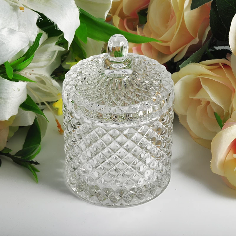 Luxurious glass candle holder