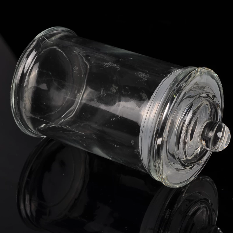 Glass storage jar with lid