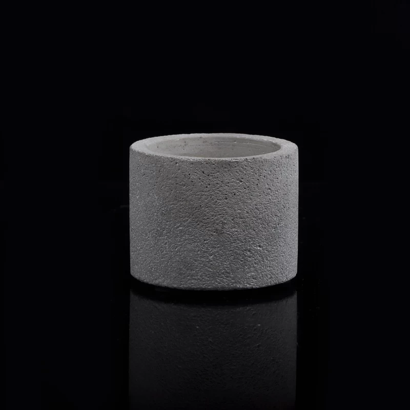 Cylinder Concrete Candle Jar