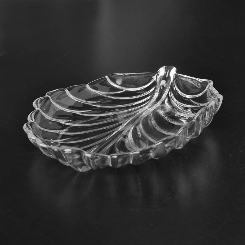 Unique Leaf Design Glass Plate