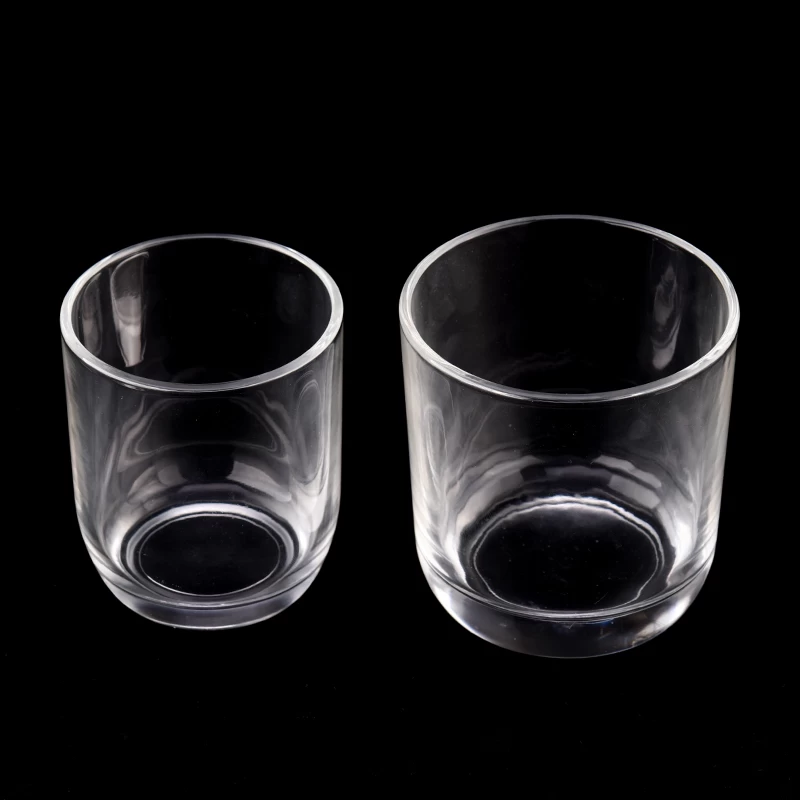 8oz clear glass candle vessels round bottom candle jars wholesale