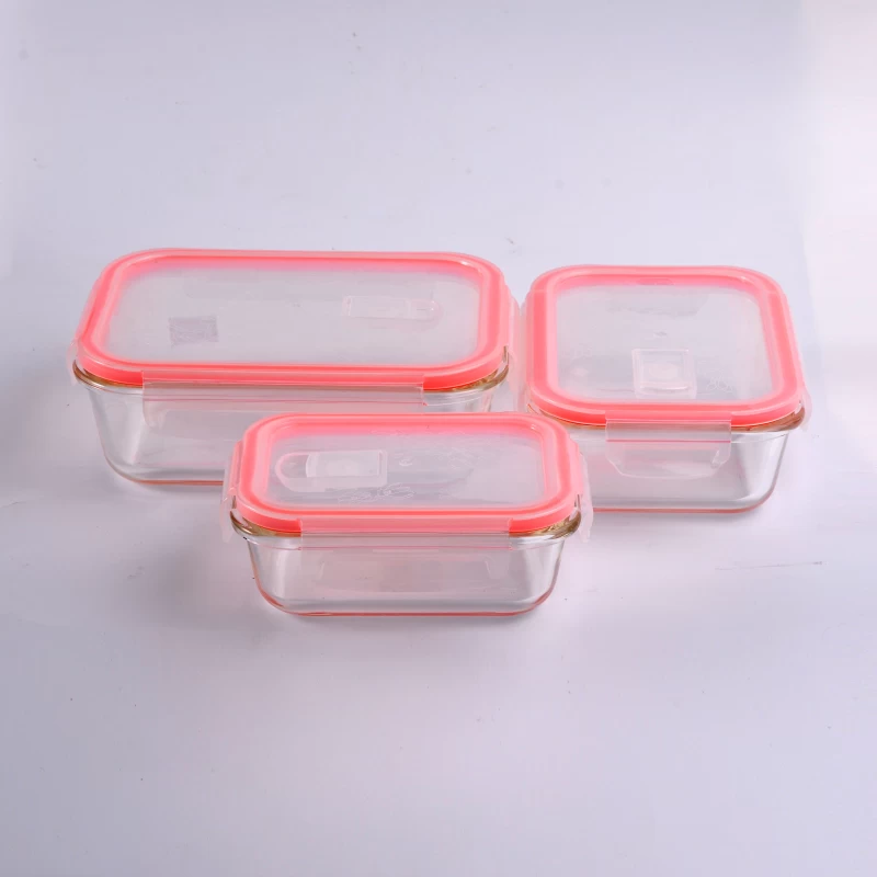 Rectangle Pyrex Glass Meal Box Food Container 