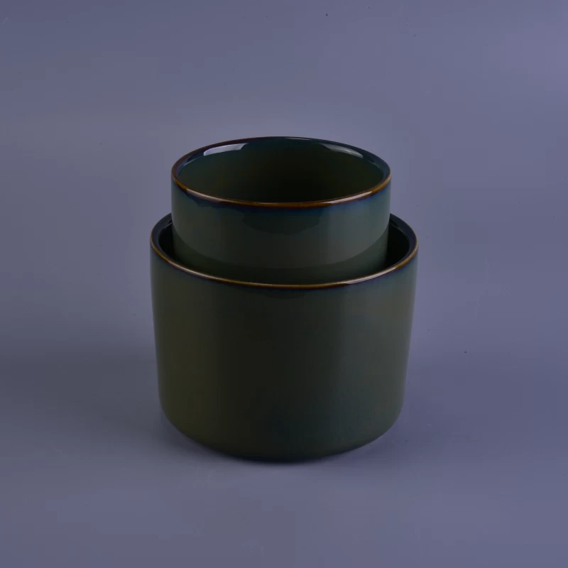 Transmutation glaze ceramic candle holder