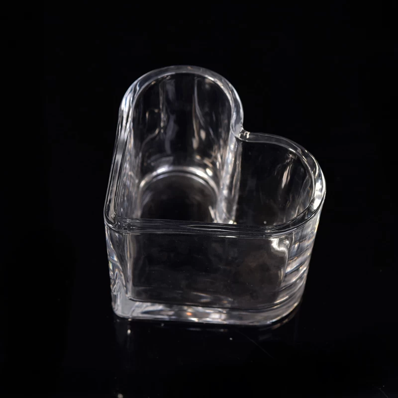 heart shape glass tealight candle holder