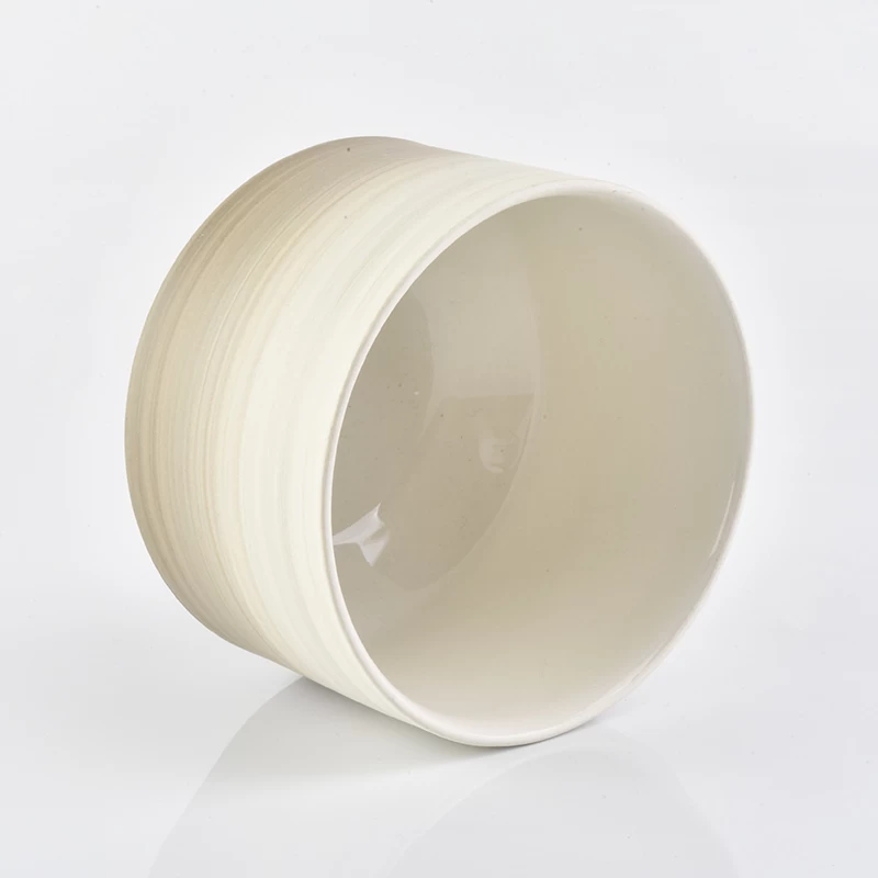 Sunny luxury 16oz cylinder ceramic candle holder home decor