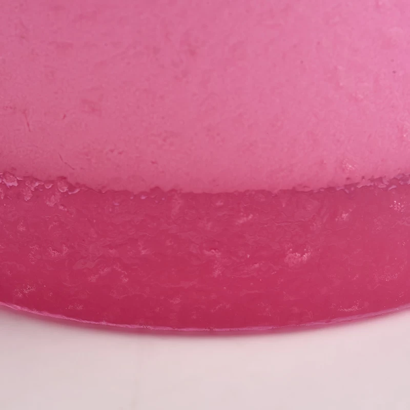 frosted pink  8oz glass candle jar in bulk
