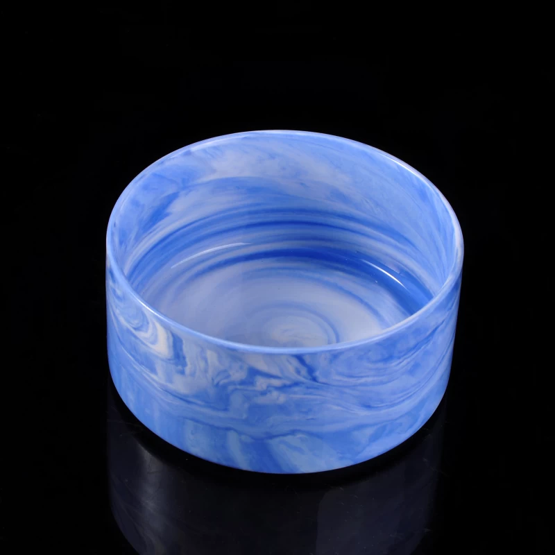 Cospla Colorful Sky blue Marble Hand Made Candle Holder
