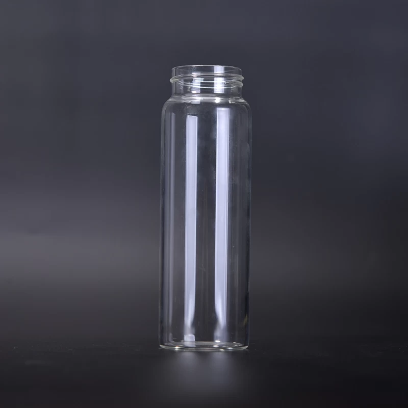 Heat resistant super clear cyclinder glass drinking bottles wholesale