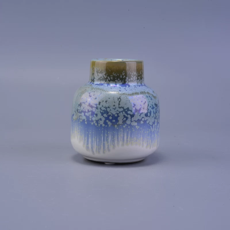  Elegent blue glazing ceramic scent diffuser bottle