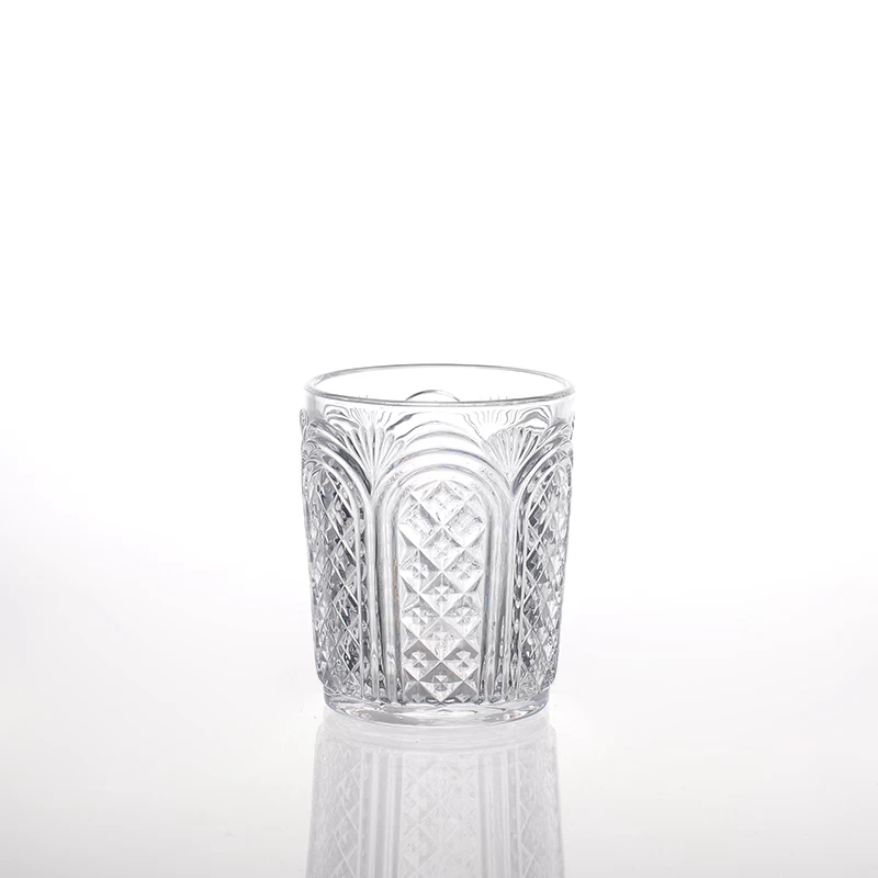 crystal glass candle jar 