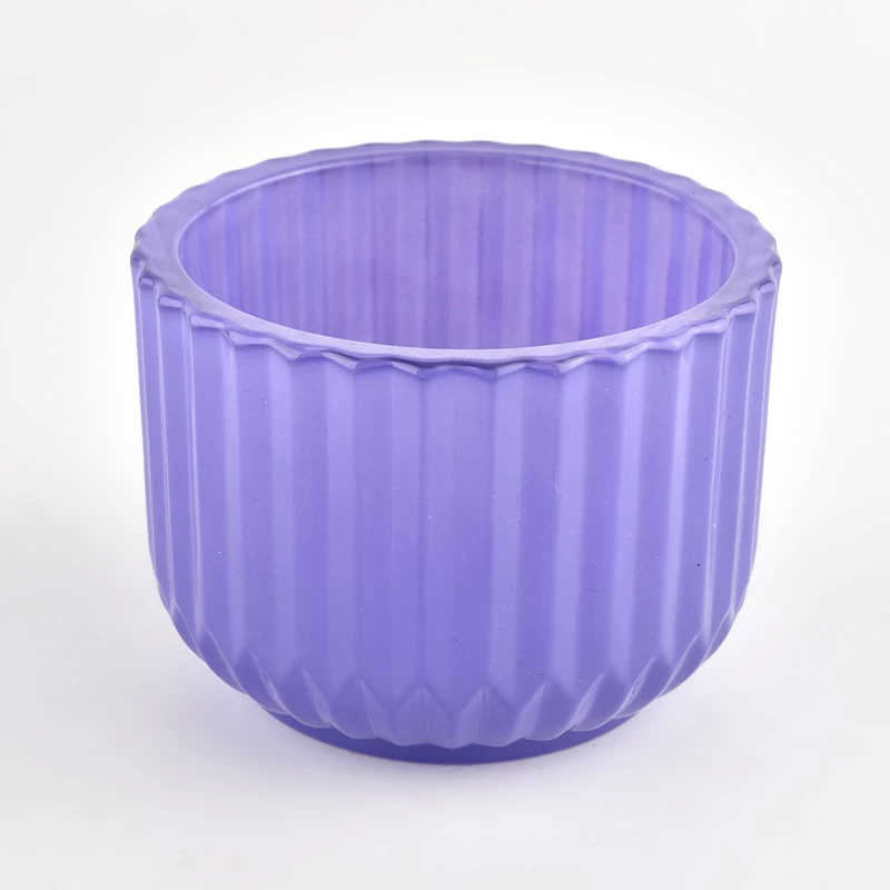 Purple glass candle jar
