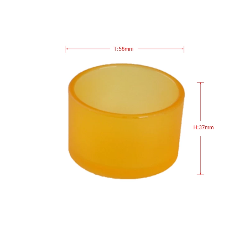 yellow glass candle holder