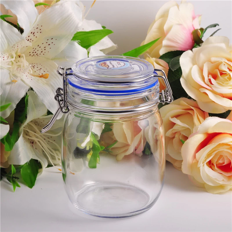 4OZ 8OZ 16OZ Storage jar with clip lid