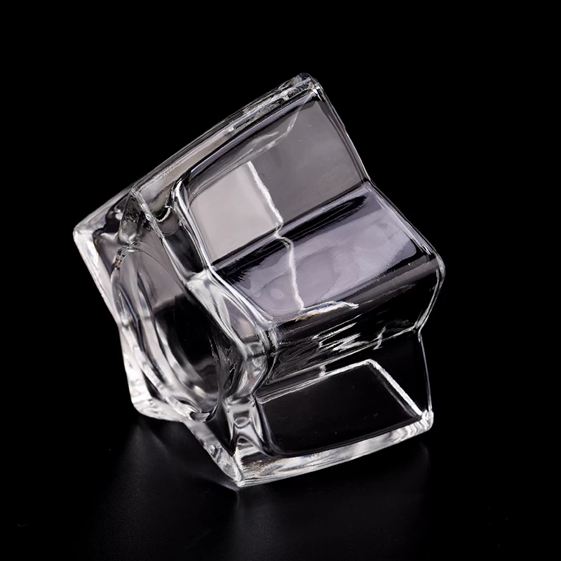 Wholesale custom five-pointed star shape transparent glass jar candle production