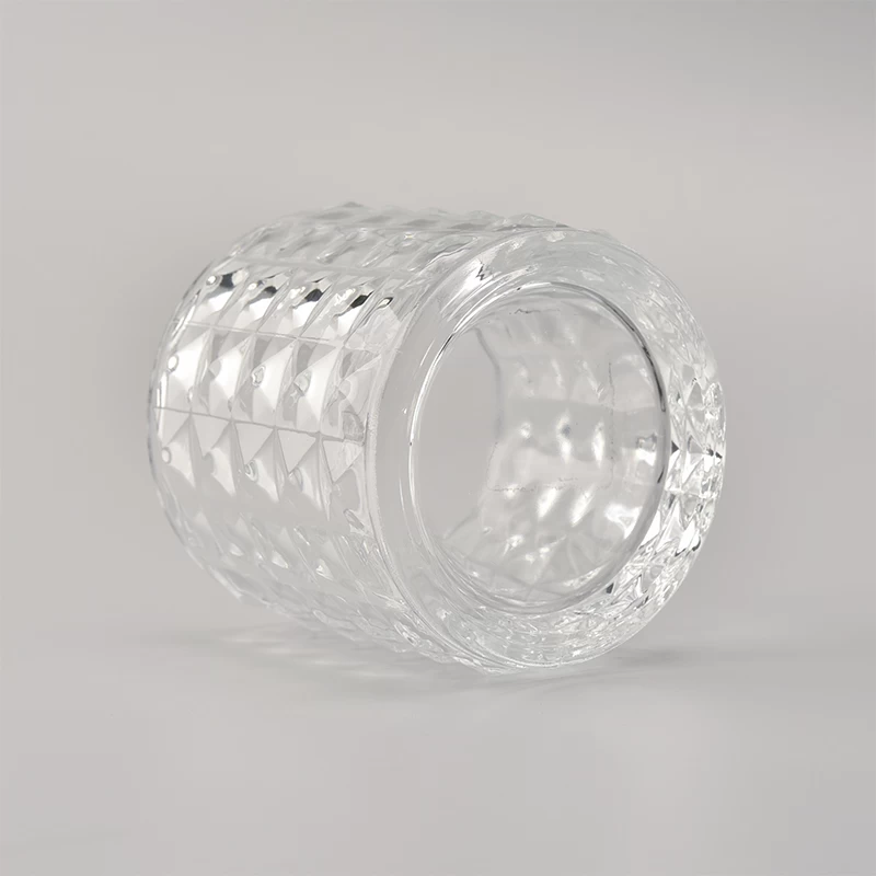 home deco mini diamond glass candle jars