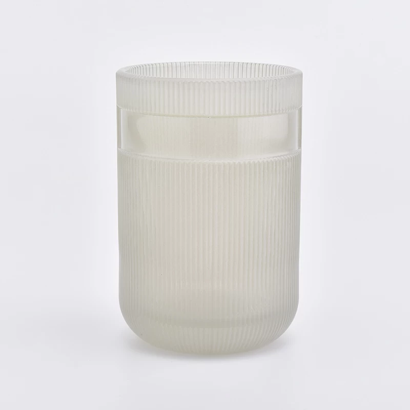 luxury 7oz glass candle jar green