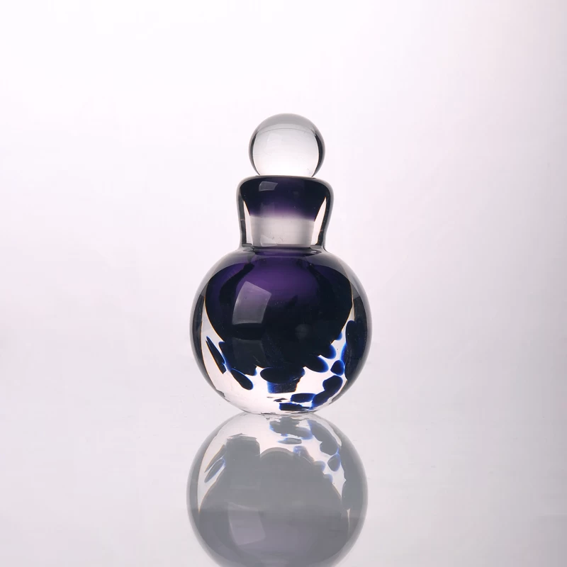 Mini sprayed pear or gourd shaped cosmetic container glass perfume bottle