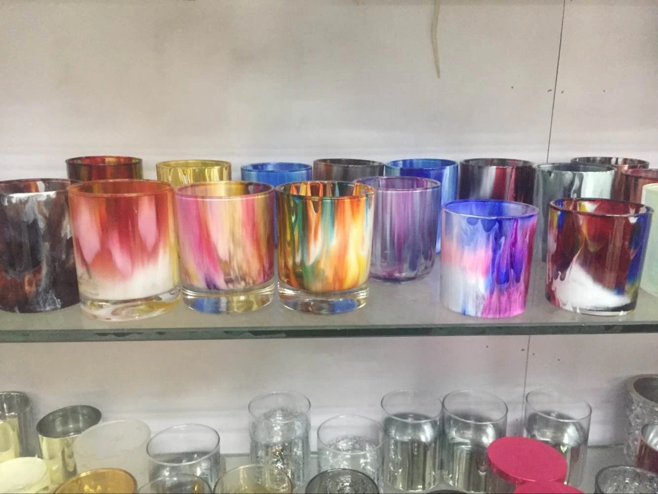 New arrival beautiful glass candle holders