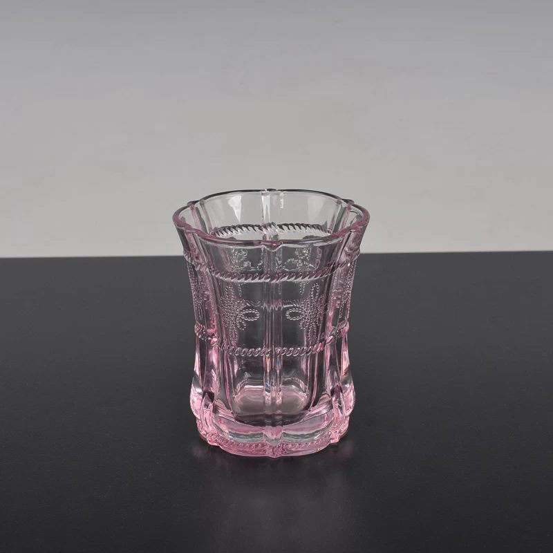 colored candle holder glass