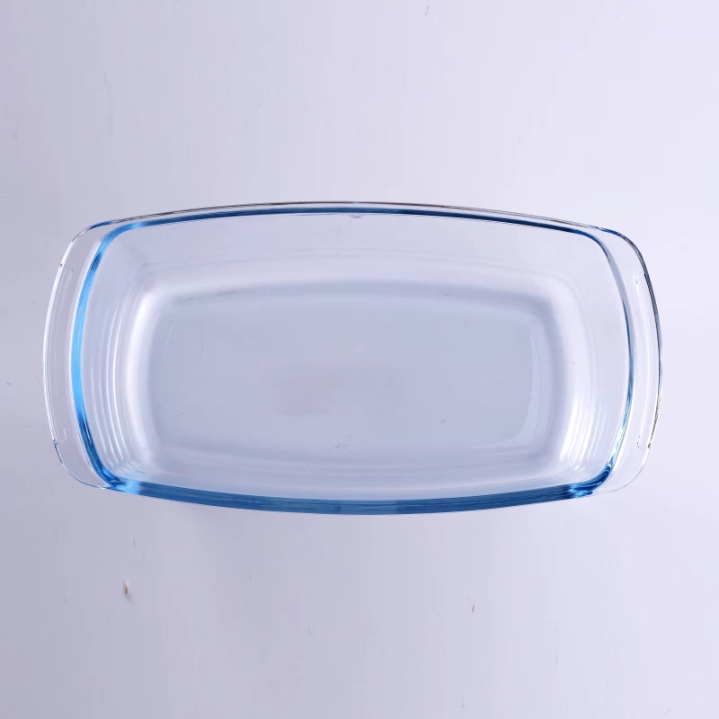 Household  Heat Resistant Glass Plate With Handle
