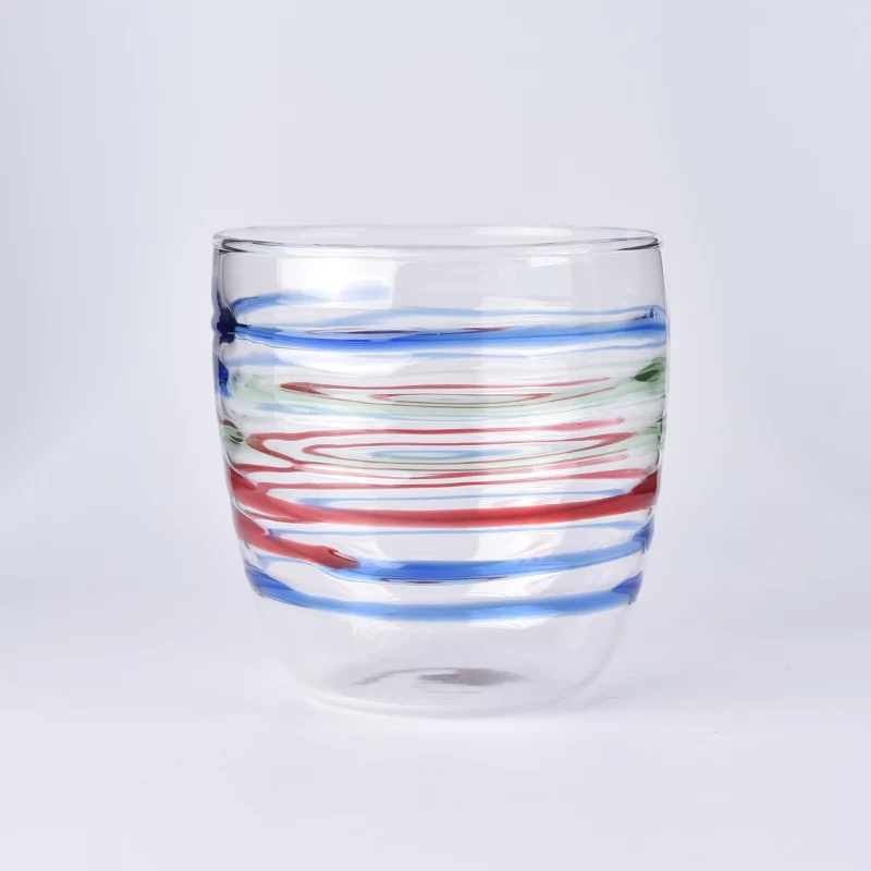 12oz borosilicate glass with color material mixed