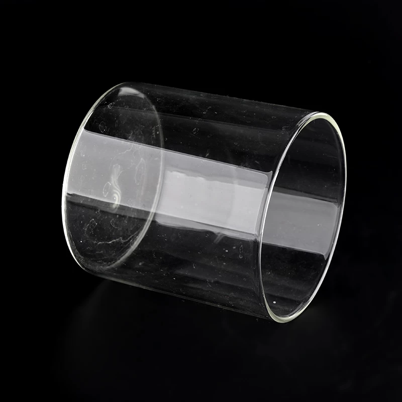 12oz borosilicate clear jar single wall glass candle holder supplier