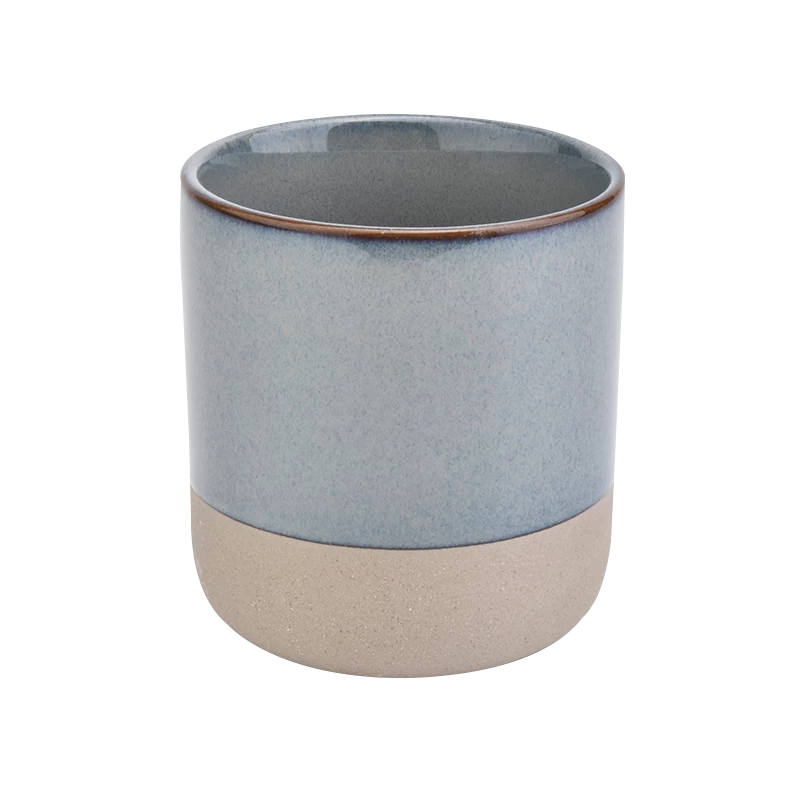 Ceramic Candle Vessel for Candle Making with Round Bottom