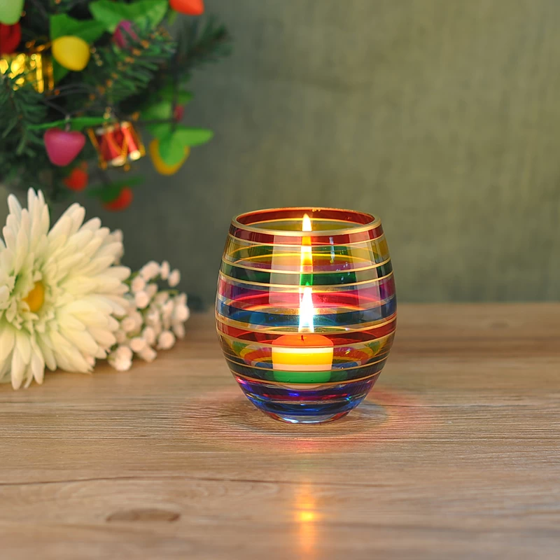 colorful candle holder 