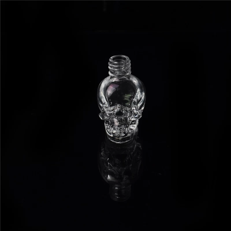 skull shape glass perfume oil bottle 5ml