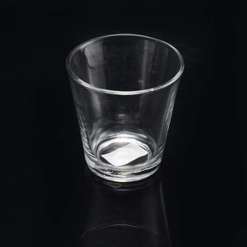Wholesale Supplier Crystal Clear Round Glass Candle Holder Cups