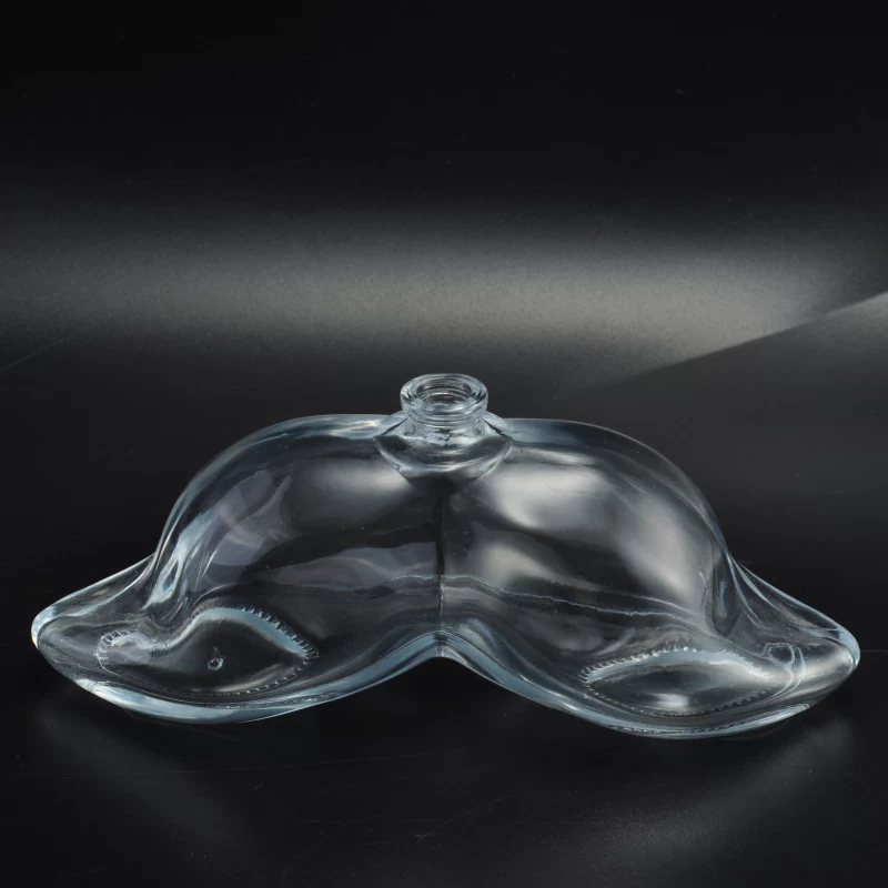 Beard shape glass perfume bottles for wholesale