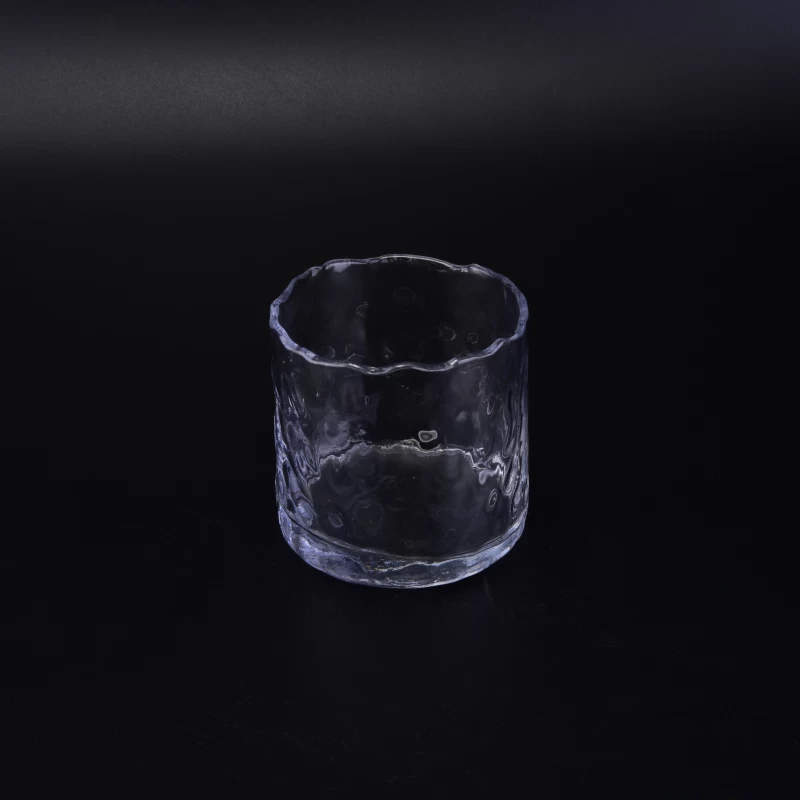 engraved edge glass candle jar