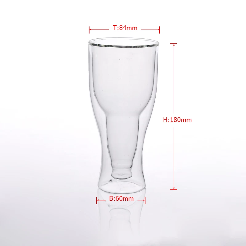 Double wall glass double wall beer glass