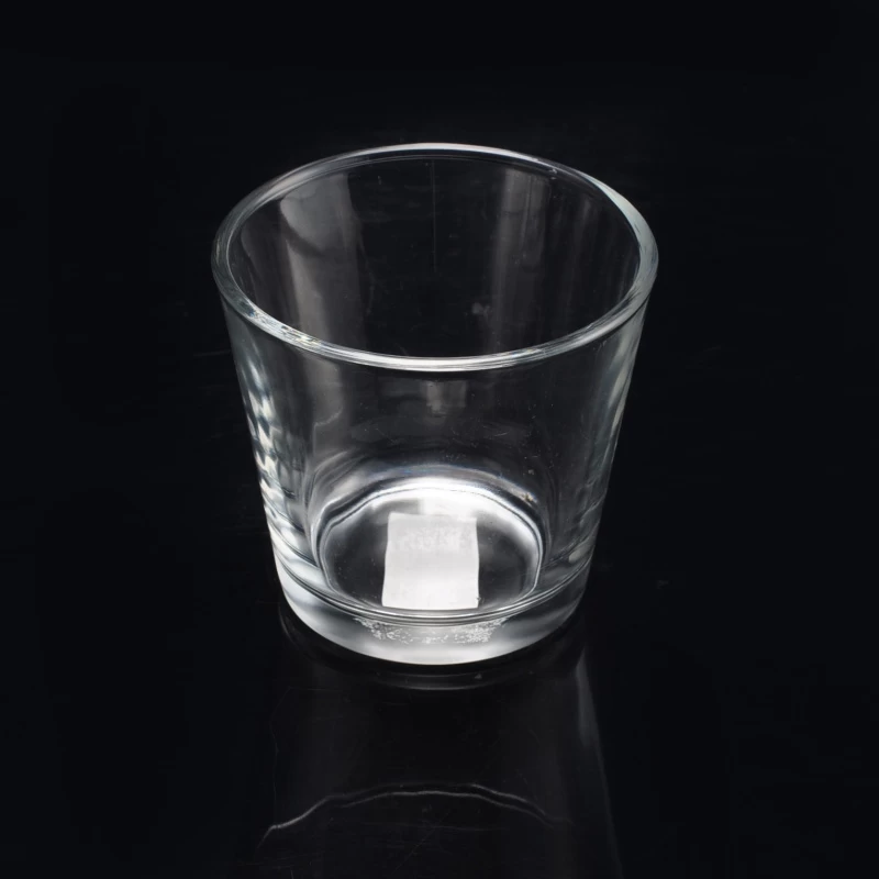 Customized clear glass candle holder home glass cup