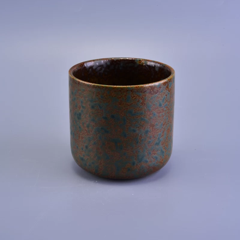 round bottom ceramic candle jar