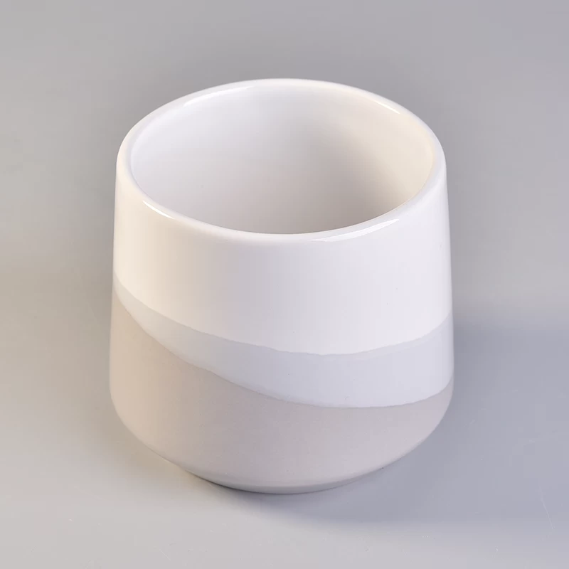 Luxury glazed 11oz filling ceramic candle container