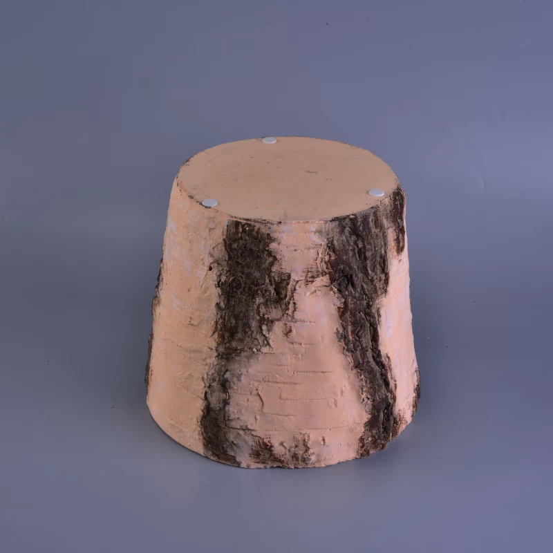 Large ceramic pot candle holders