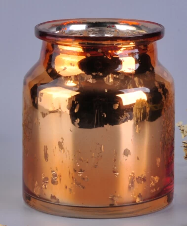 electroplate glass candle jar