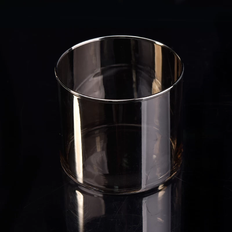 20oz nickle cylinder handmade glass candle holders