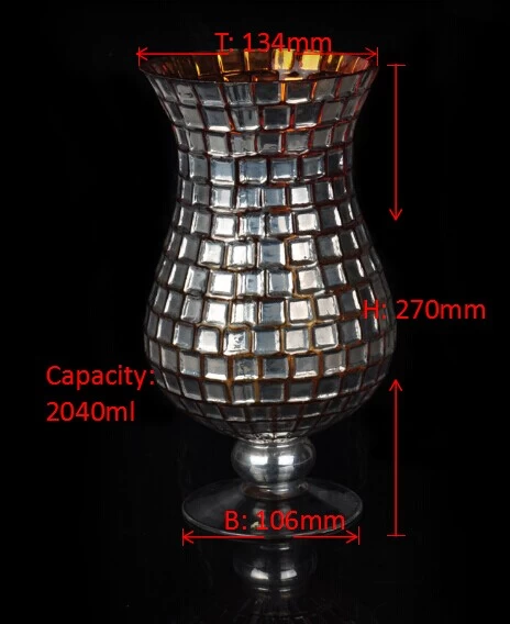 Hot Wholesale Handmade glass tall candle holders for weddings