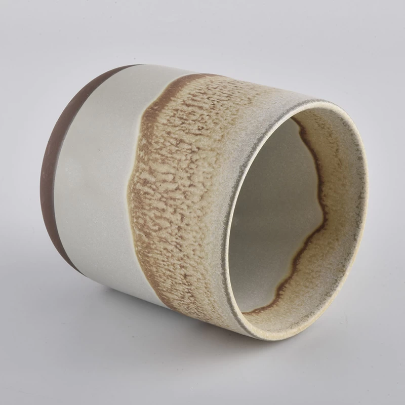 ceramic round candle jar