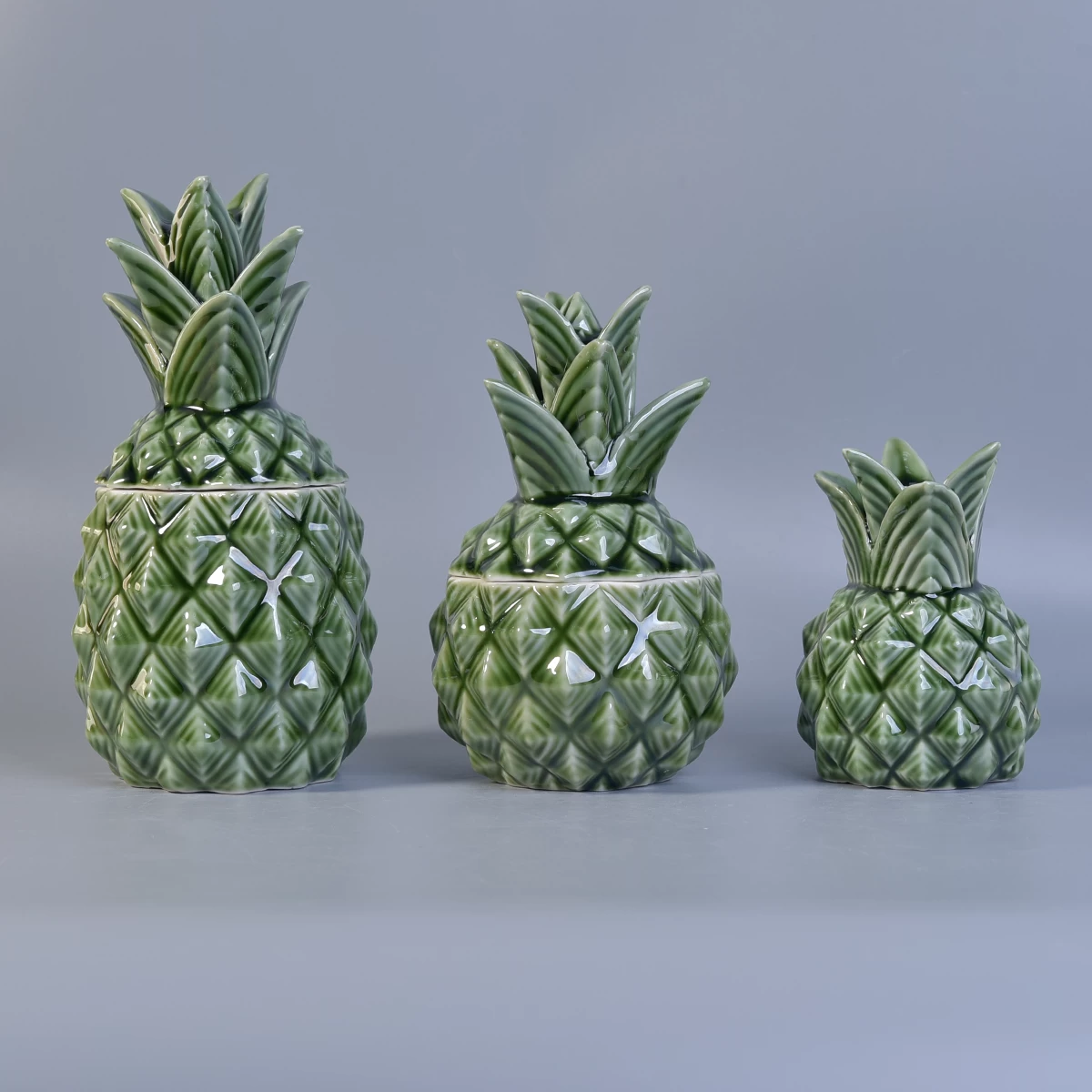Pineapple ceramic candle vessel serious