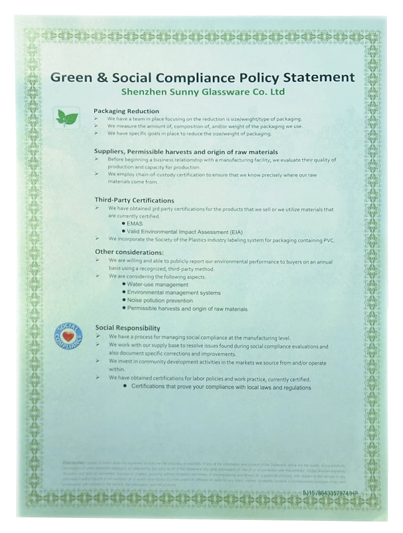 Green & Social Compliance Policy Statement