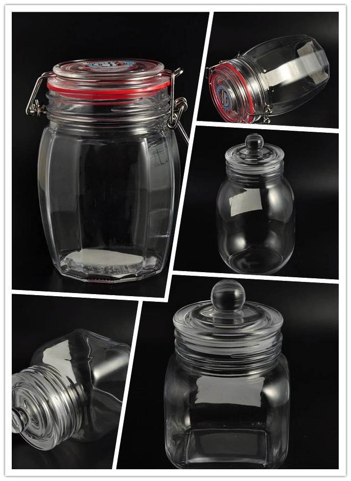 New designs storage jar with lid for food