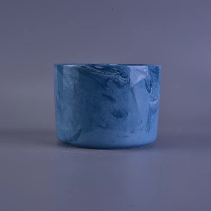 Wholesale Cylinder Colored Glaze Ceramic Candle Jar 