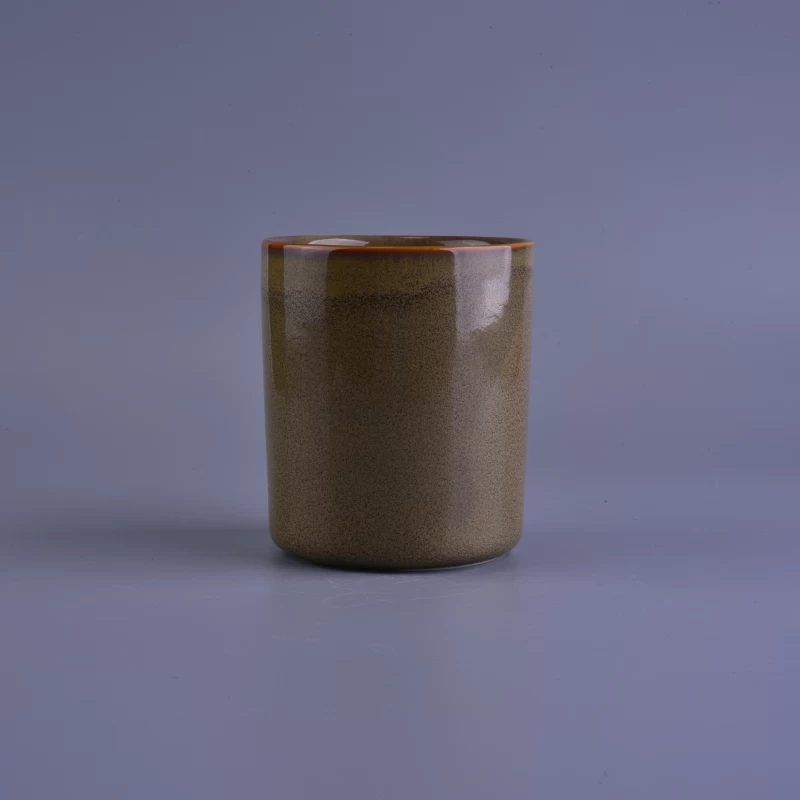 Transmutation glaze ceramic votive candle holder for candles