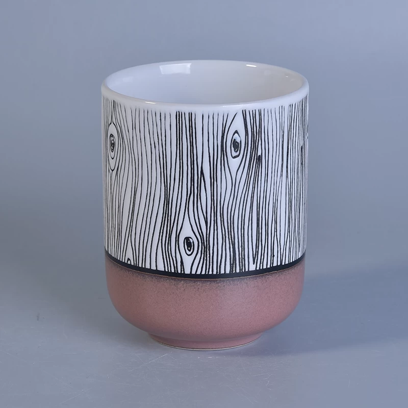 custom hand painted ceramic candle holder