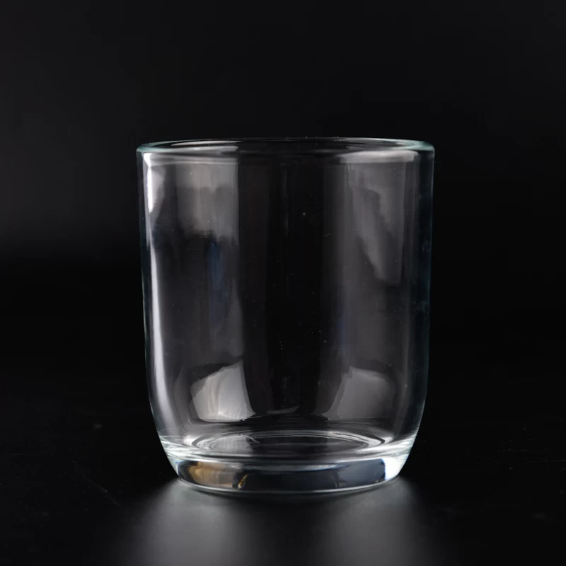 Hot sale 10oz clear glass candle jar round bottom vessels wholesale
